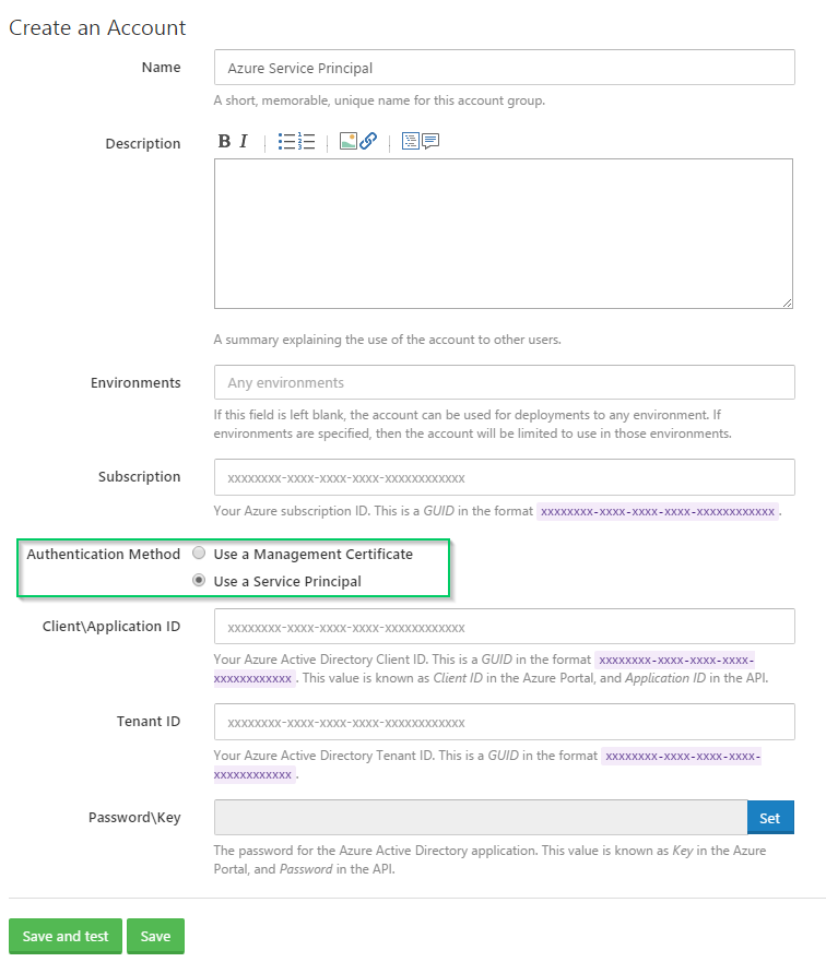 Azure Service Principal