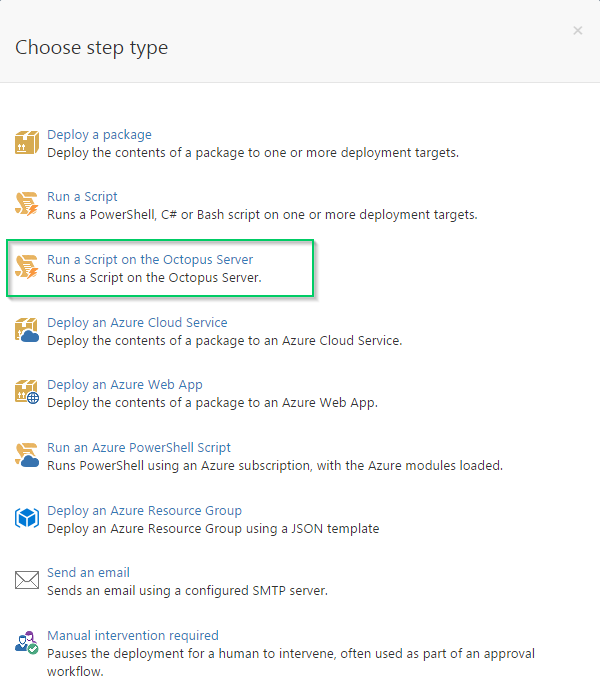 Run a Script on the Octopus Server