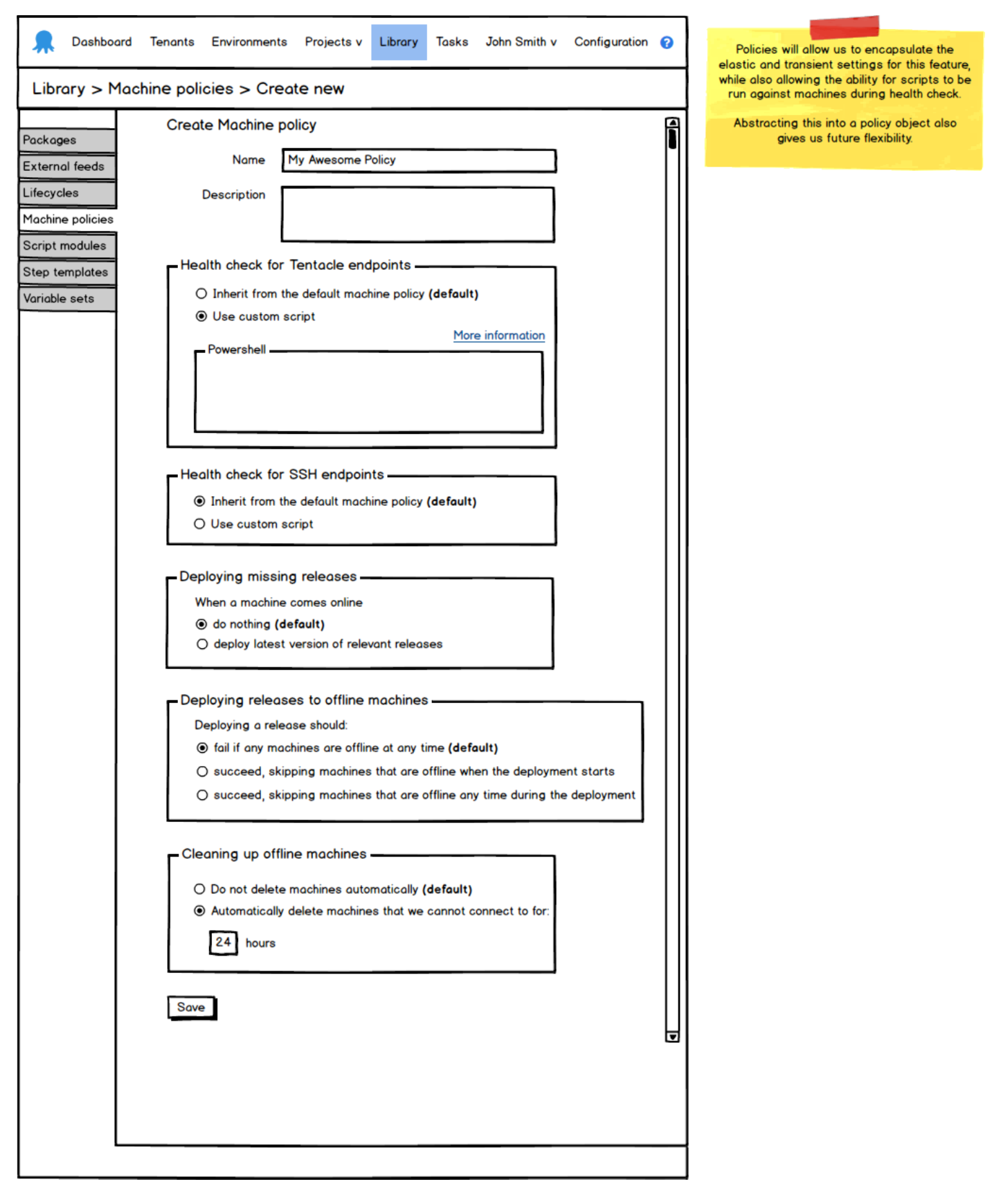 Machine policy mockups p2