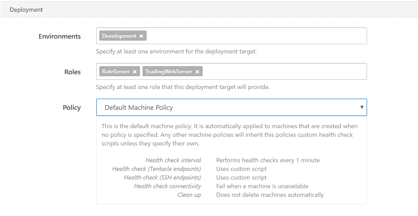 Assign a Machine Policy