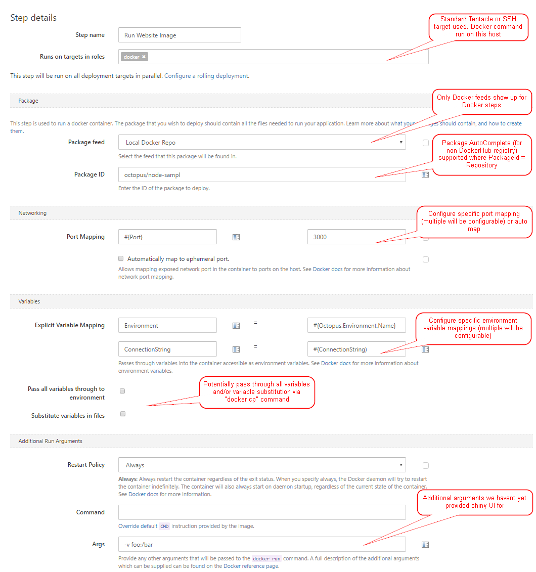 docker run image daemon expose port