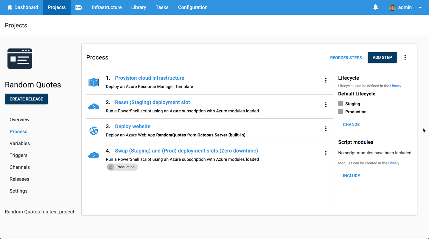 Octopus deployment process