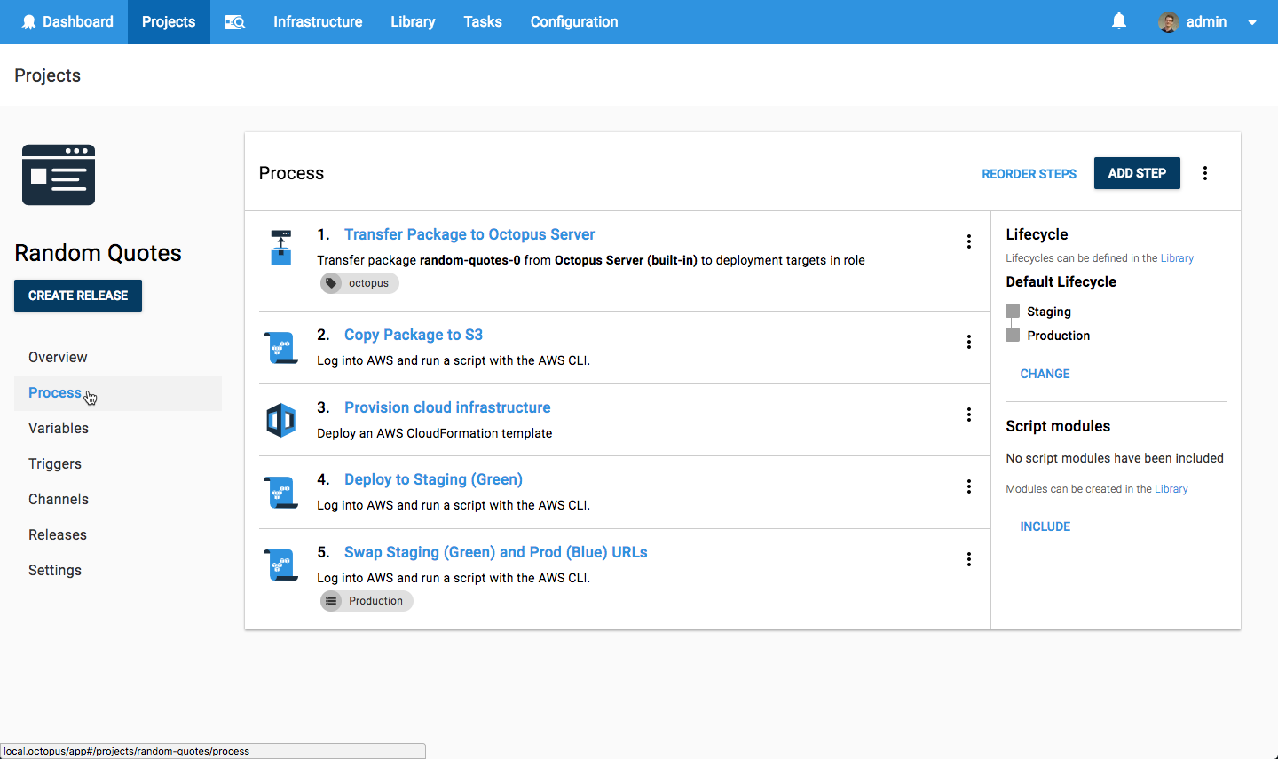 Octopus deployment process