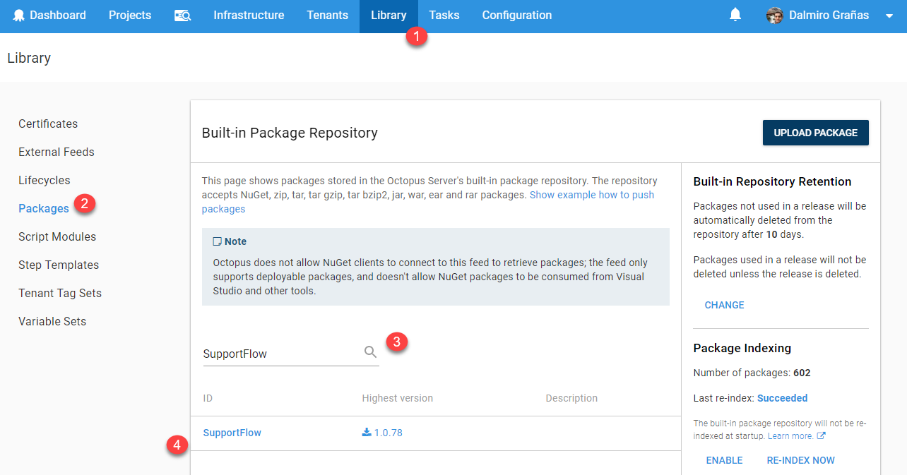 Package in built-in repository