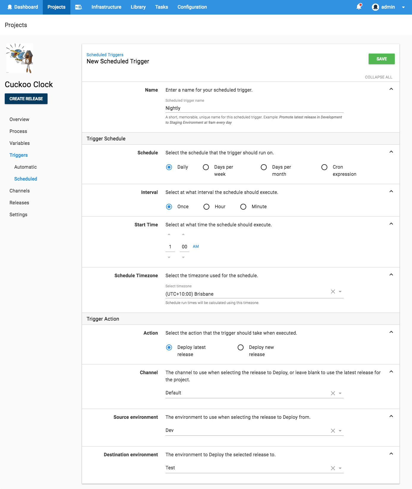 Configuring Recurring Deployment