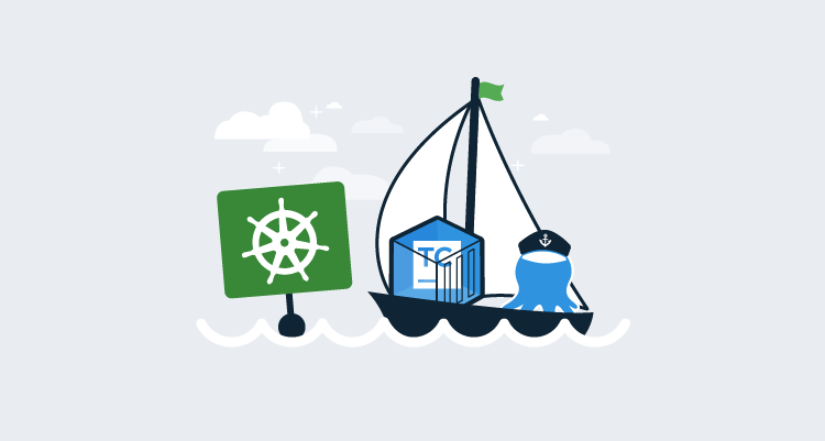 Octopus deploying a TeamCity container to Kubernetes illustration