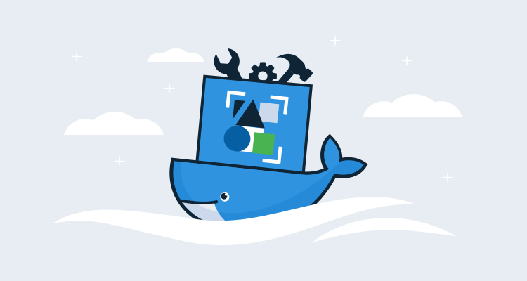 Docker Whale with a Cloud Native Application Bundle on its back