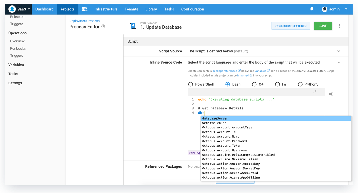 Improved code editor with fast variable lookups