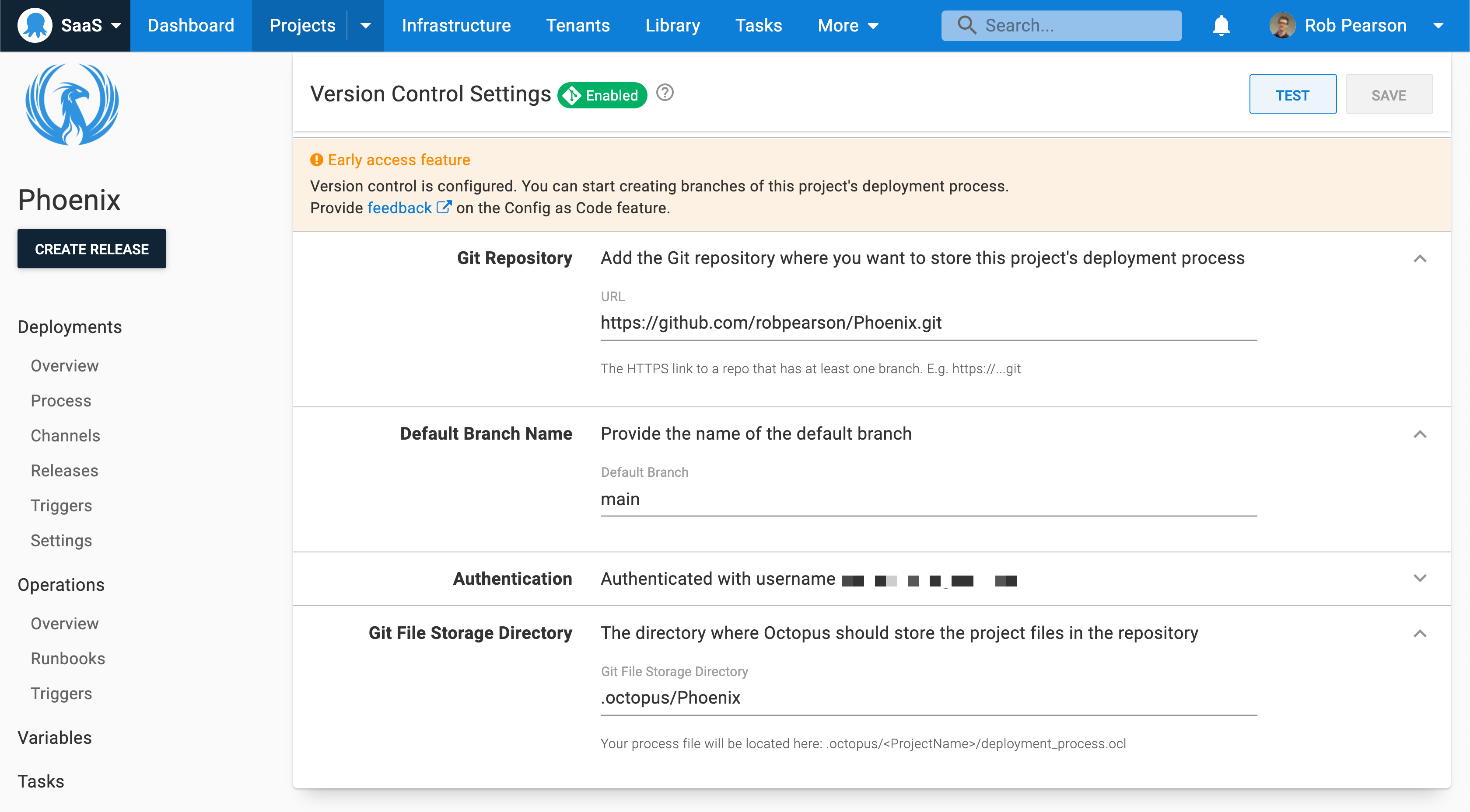 Octopus Config as Code settings