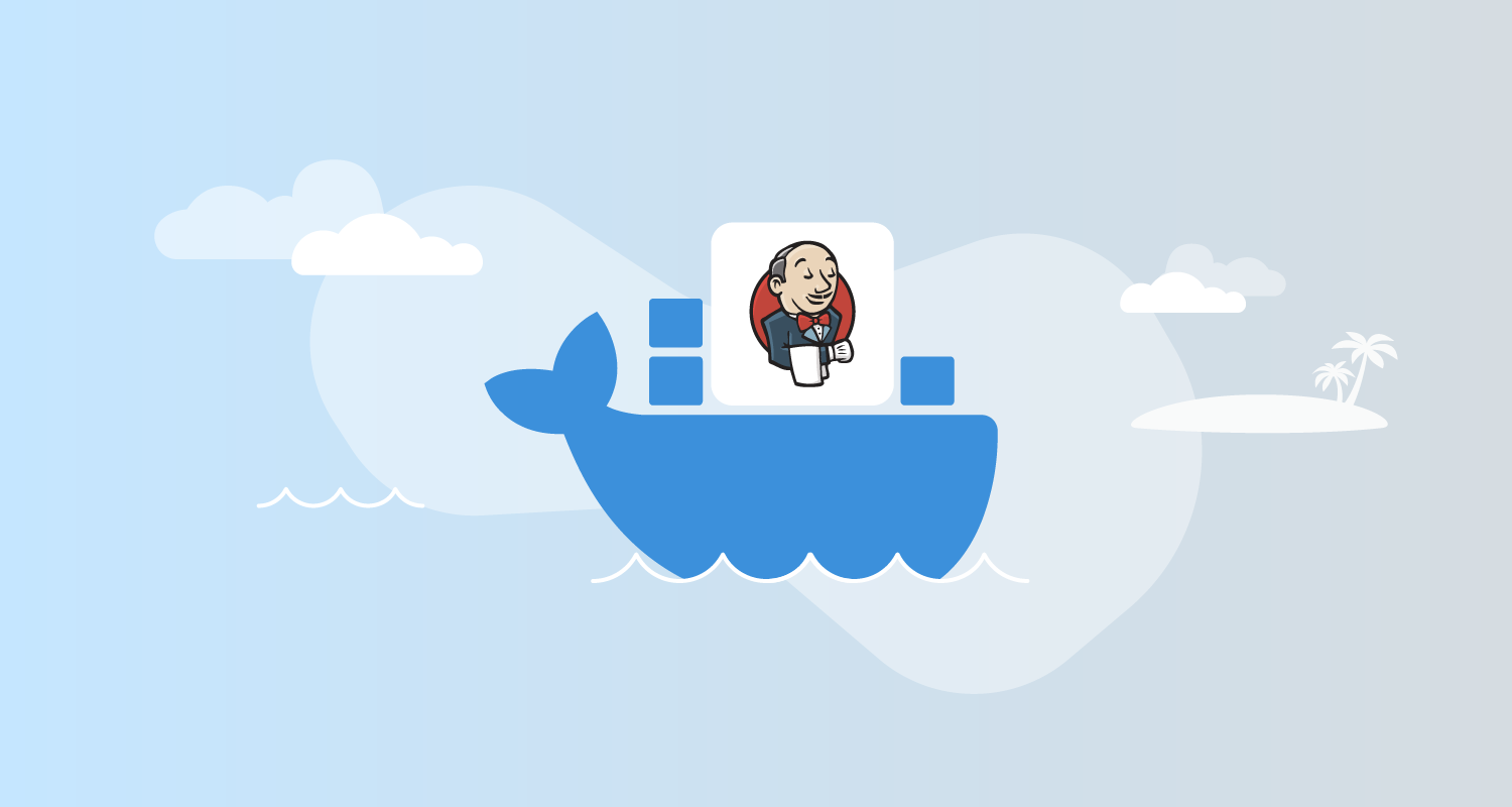 The Jenkins logo above the Docker whale.