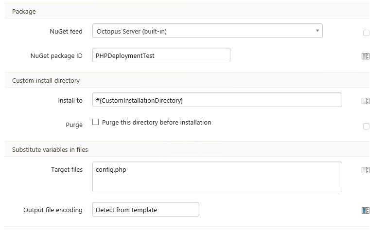 Package Deployment Step