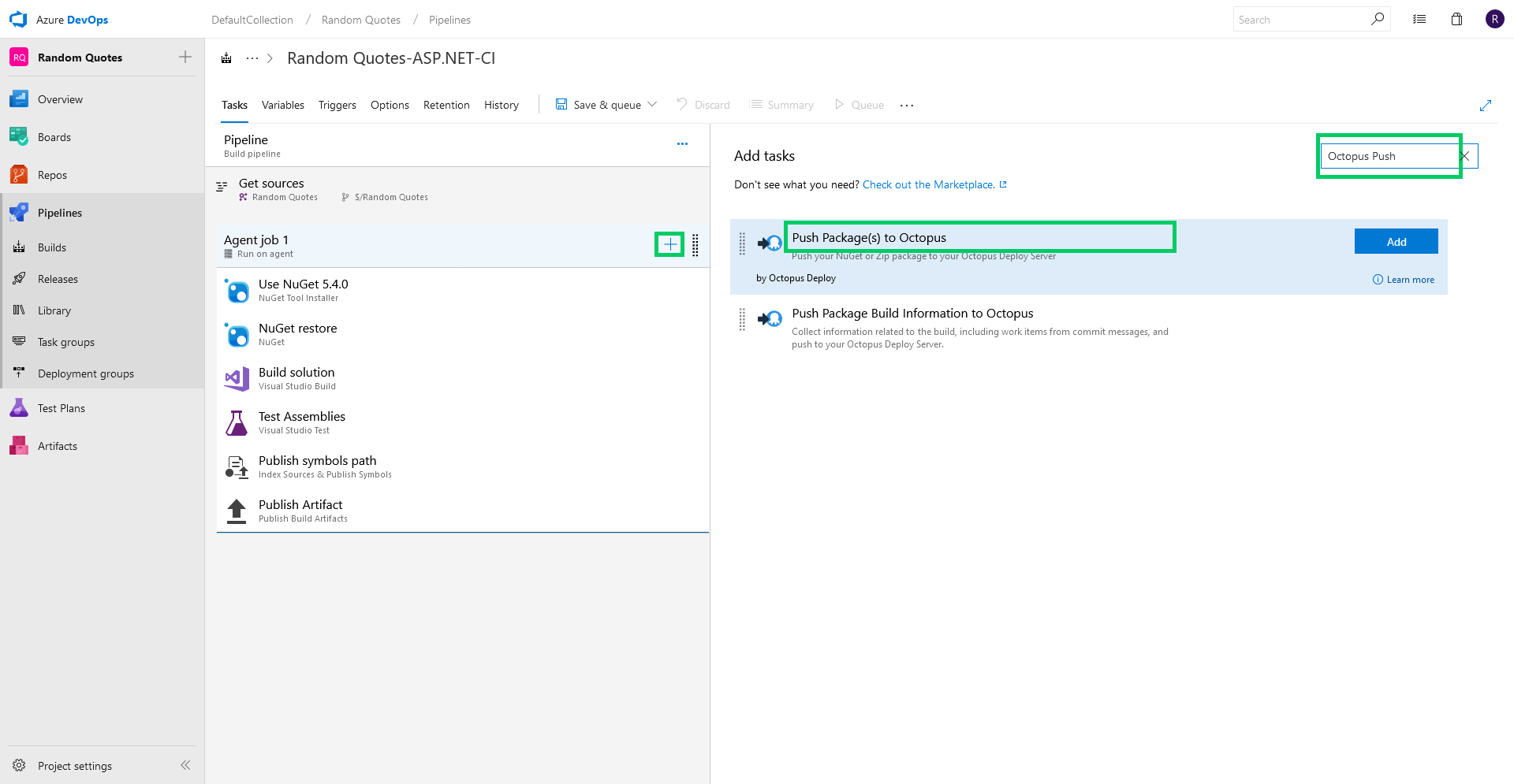 octopus deploy azure web app slot